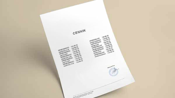 Cennik